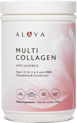 Alaya Multi Collagen Powder - Nightly Beauty Ritual Supplement for Women, Unflavored Peptides for Skin Hair Nails