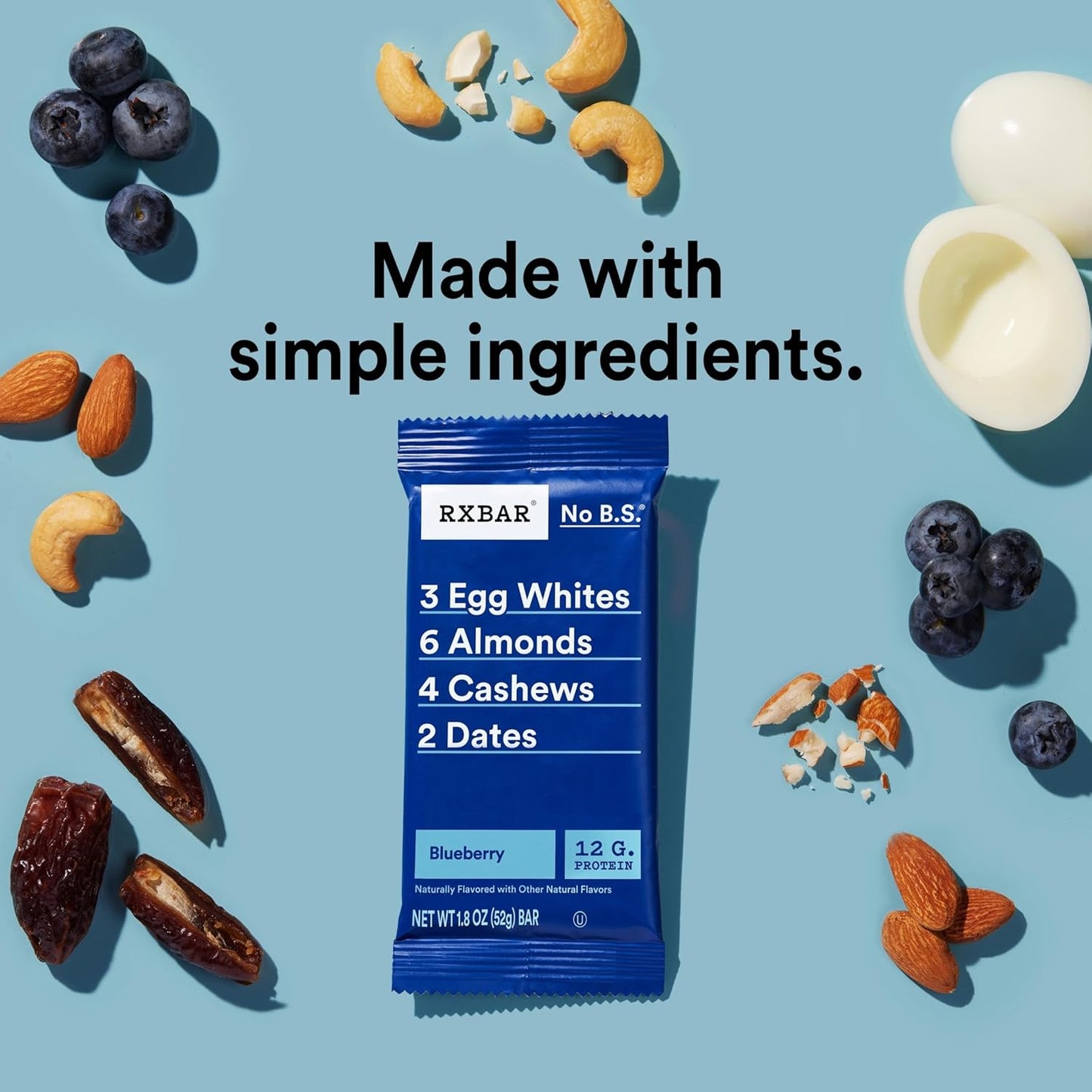contains real fruit (blueberries) and crunchy whole nuts (almonds and cashews)