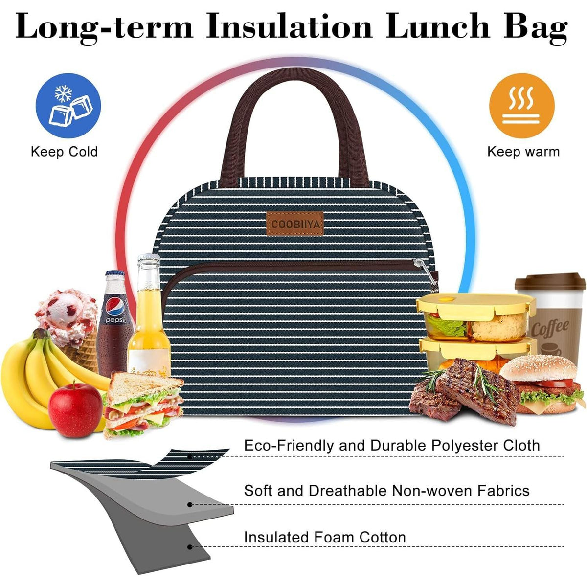 Coobiiya Compact Cooler Bag – Outdoor Lunch Pack for Camping and Day Trips, 10L