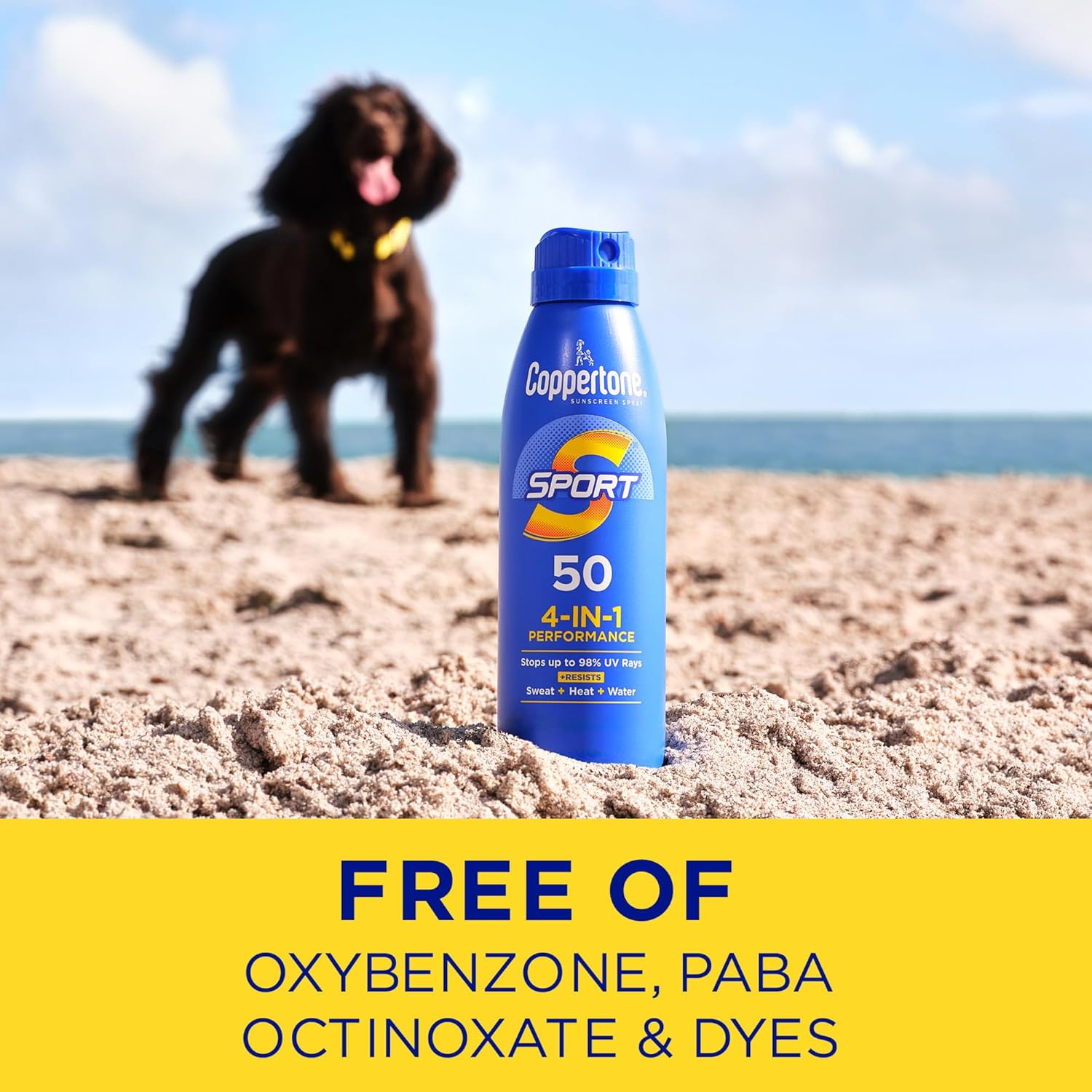 Coppertone SPORT Sunscreen Spray – Outdoor Athlete Sun Protection for Trail Running, Tennis, and Open-Water Swims