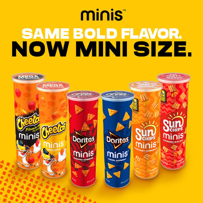 corn-based snack chip with crunchy onion-ring style (funyuns) or flavored tortilla/sun chip variants