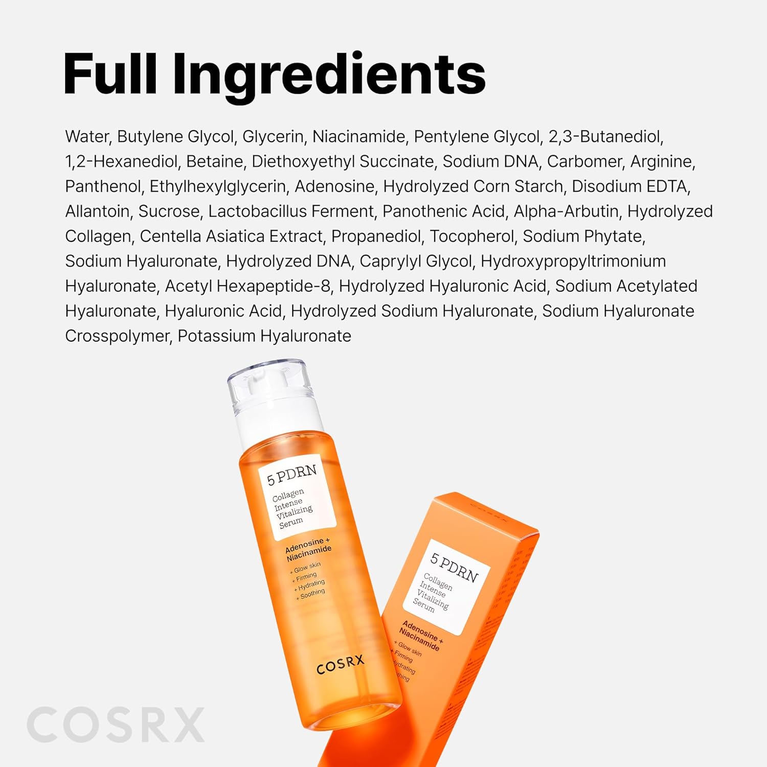 COSRX 5 PDRN Collagen Intense Vitalizing Serum – Premium Anti-Aging Birthday Gift for Mom, Korean Skincare Set for Women Firming & Radiance