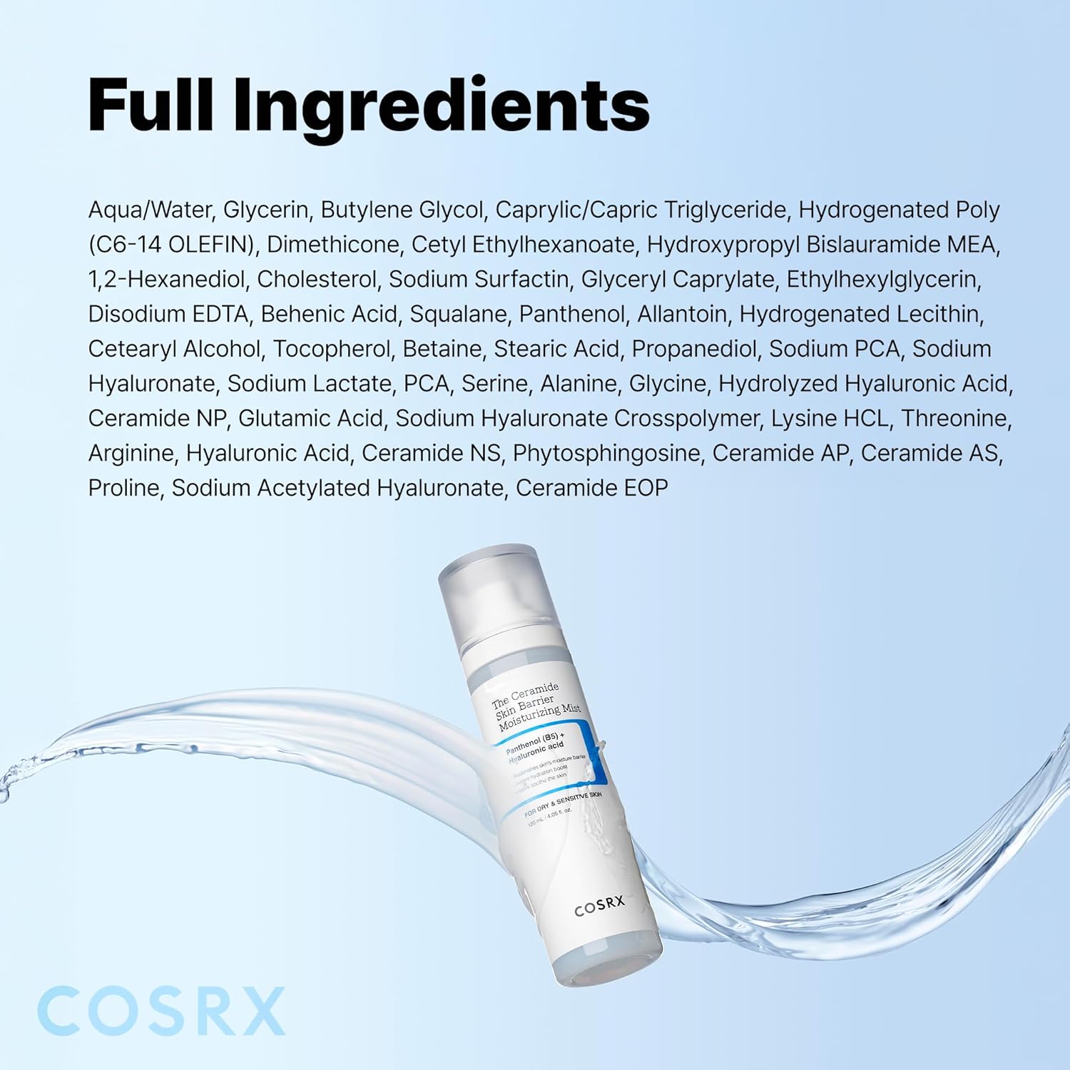 COSRX Barrier Cream Face Mist – Milky Ceramide Toner for Nightly Skincare Ritual, Hydrating Facial Spray 4.06 fl.oz