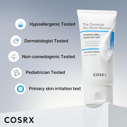 COSRX Ceramide Skin Barrier Moisturizer – Nightly Hydration Ritual for Dry, Sensitive Skin, 2.7 oz