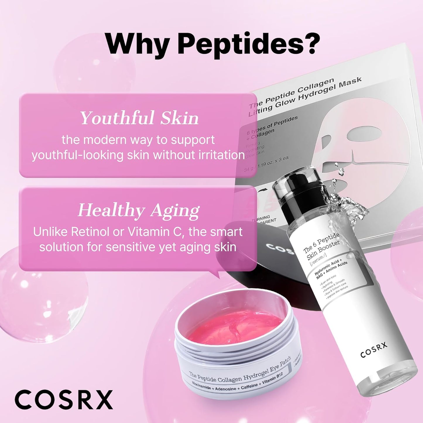 COSRX Pink Peptides Hydrogel Face Mask – Premium Korean Skincare Indulgence for the Vanity of Connoisseurs