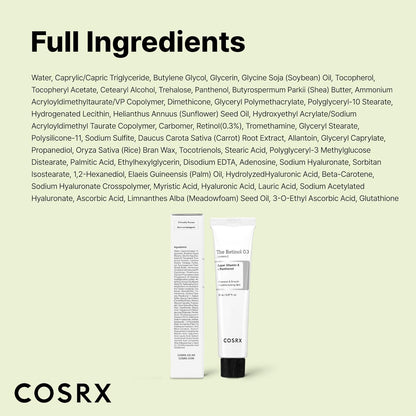 COSRX Retinol 0.3% Cream – Thoughtful Birthday Gift for Mom Who Loves Korean Skincare