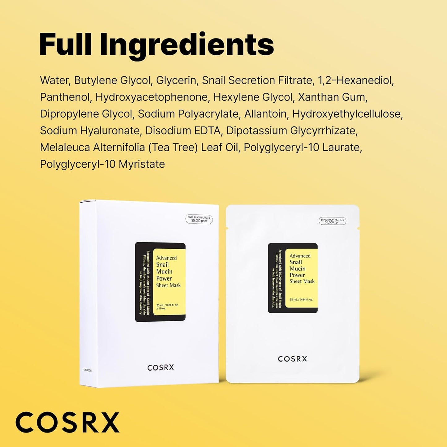 COSRX Snail Mucin Sheet Mask 10 Pack – Mindful Hydration for Your Nightly Wind-Down Ritual