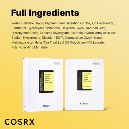 COSRX Snail Mucin Sheet Mask 10 Pack – Mindful Hydration for Your Nightly Wind-Down Ritual