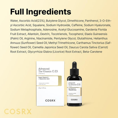 COSRX Vitamin C 23% Serum – Thoughtful Birthday Gift for Her, Brightening Korean Skincare for Mom and Wife