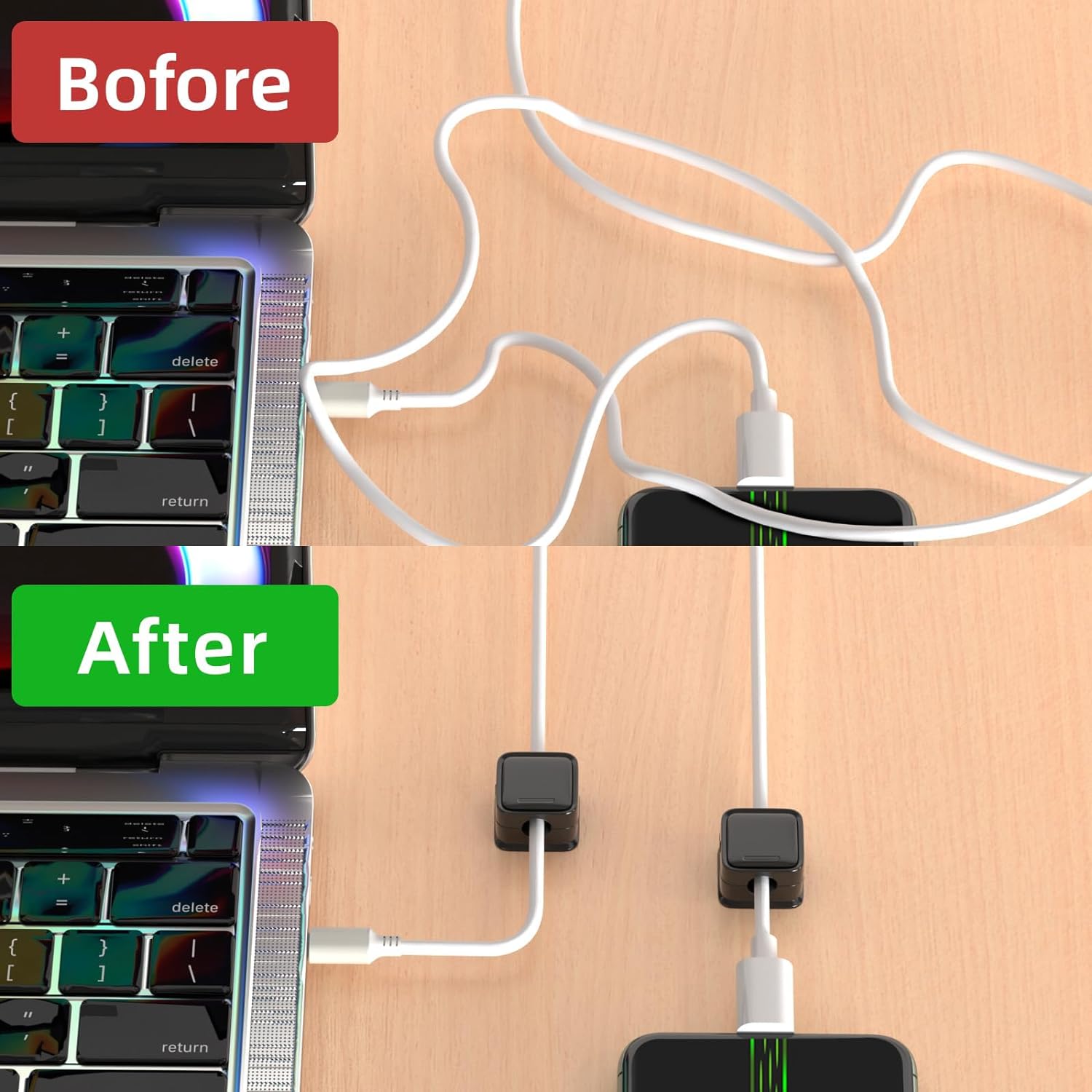 Costop Magnetic Cord Holder – Minimalist Desk Cable Clip for Intentional Workspaces