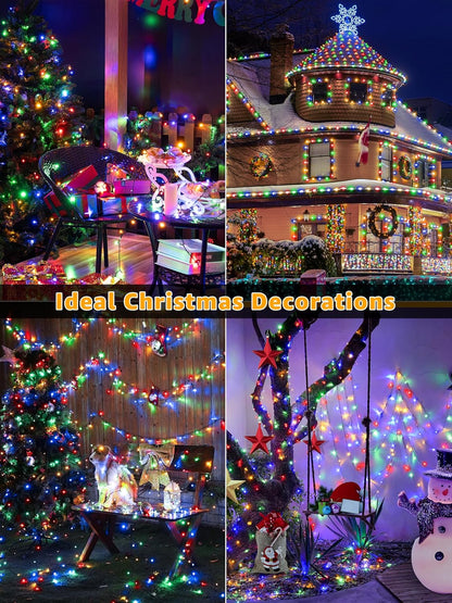 CozyHOME 1000 LED Outdoor Christmas Lights – IP44 Weatherproof Wrap for Trees, Fences & Roofline