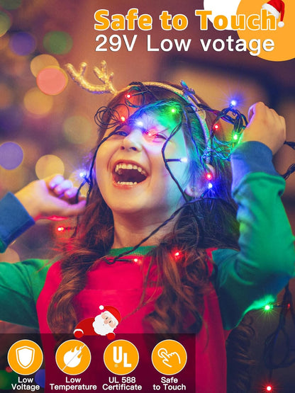 CozyHOME 1000 LED Outdoor Christmas Lights – IP44 Weatherproof Wrap for Trees, Fences & Roofline