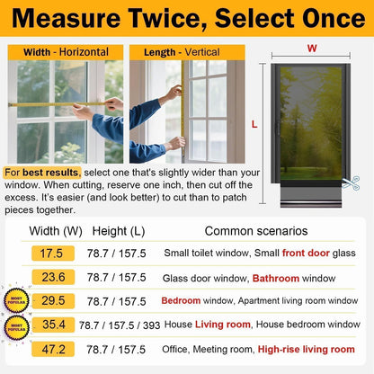 CozyPrivacy One Way Window Film – Spa Like Bathroom Privacy, Natural Light In