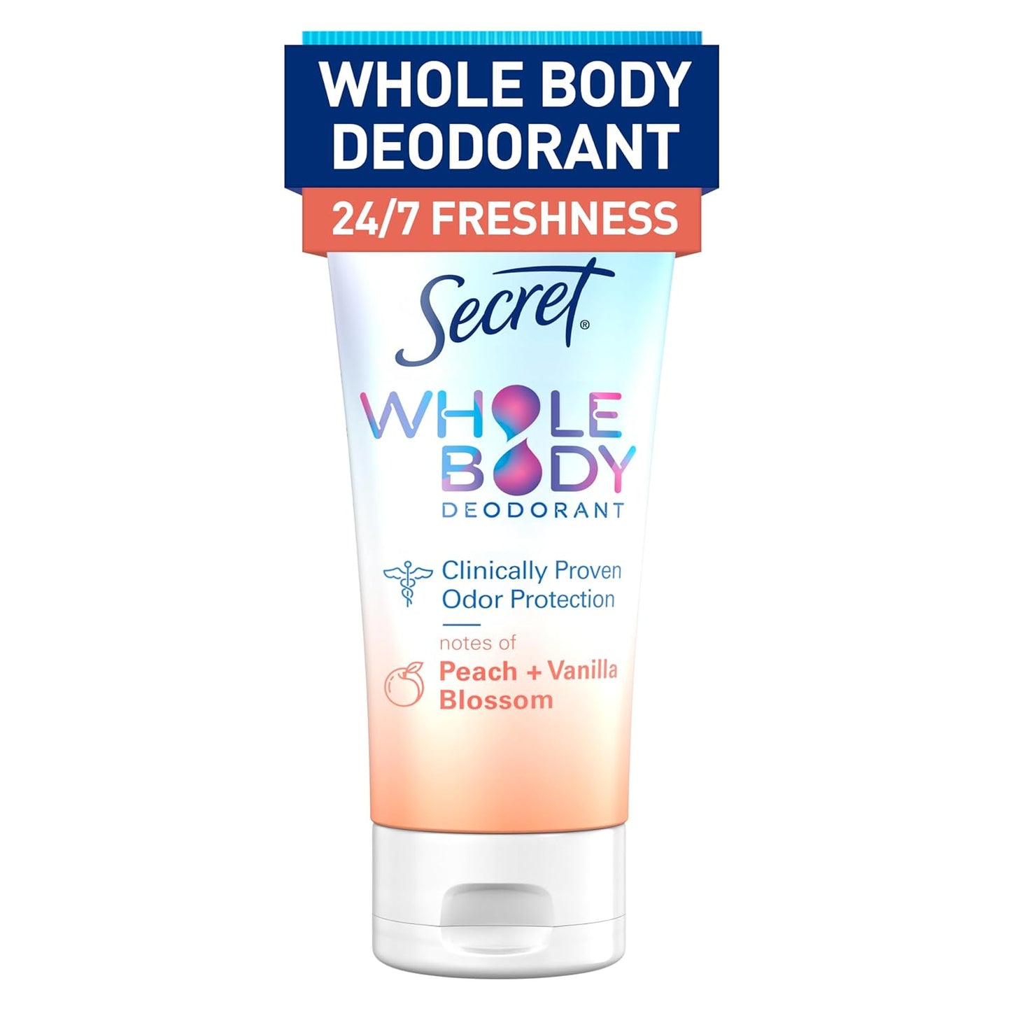 cream deodorant format designed for manual hand application to multiple body zones