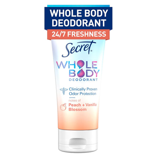 cream deodorant format designed for manual hand application to multiple body zones