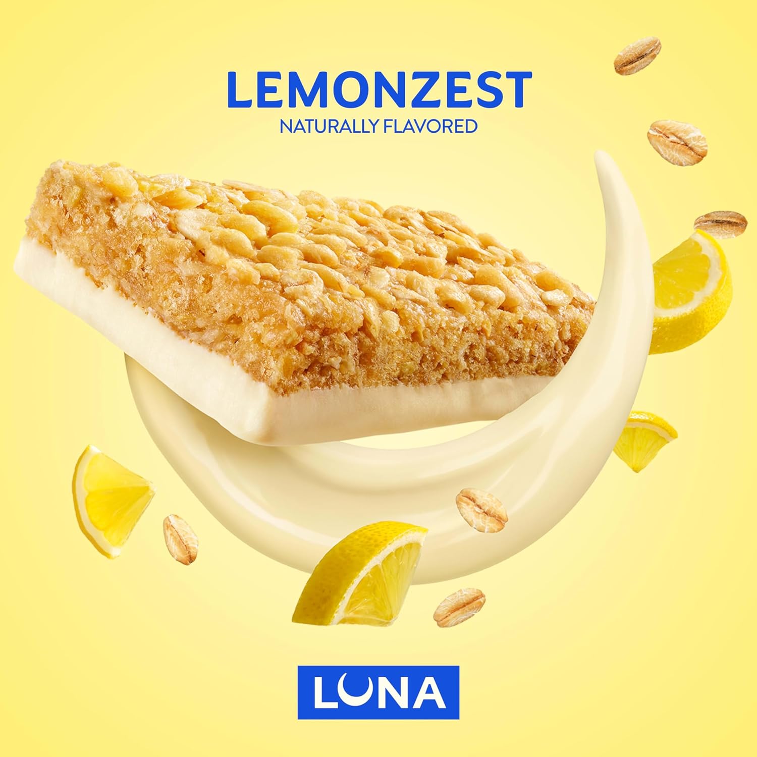 creamy coating dip over a lemon-zest oat base