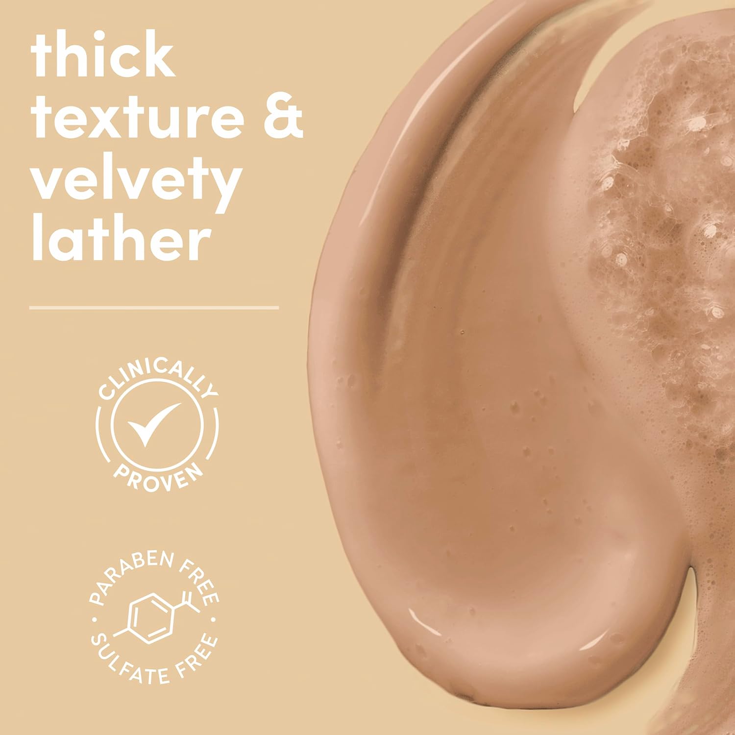 creamy serum body wash texture designed to drench skin without stripping