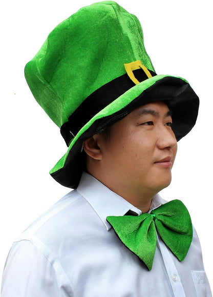 CreepyParty St. Patrick's Day Costume Set – Family Friendly Irish Outfit for Office and Home Celebrations, Adult Sized 4-Piece Kit