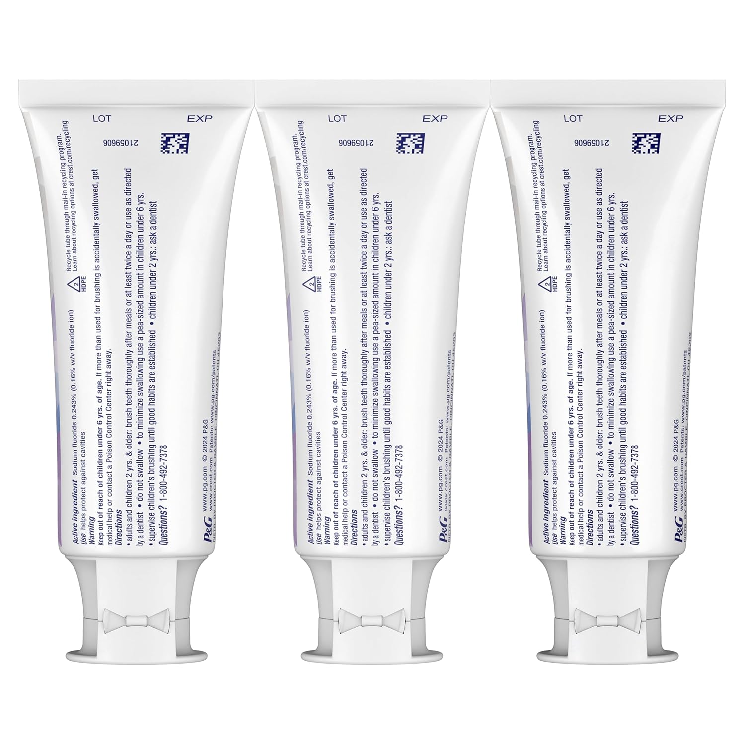 Crest 3D White Brilliance Bright Mint Toothpaste – Three Pack Whitening Gift for Her Birthday or Mother's Day