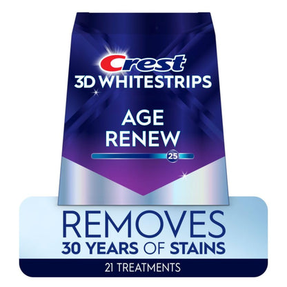 Crest 3D Whitestrips Age Renew – Premium Whitening Kit with Custom Flex Fit Technology