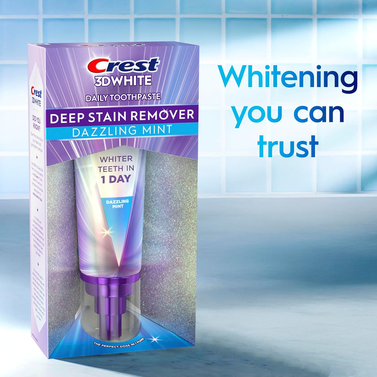 Crest 3DWhite Brilliance Deep Stain Remover Dazzling Mint Toothpaste - Thoughtful Stocking Stuffer and Holiday Gift Idea