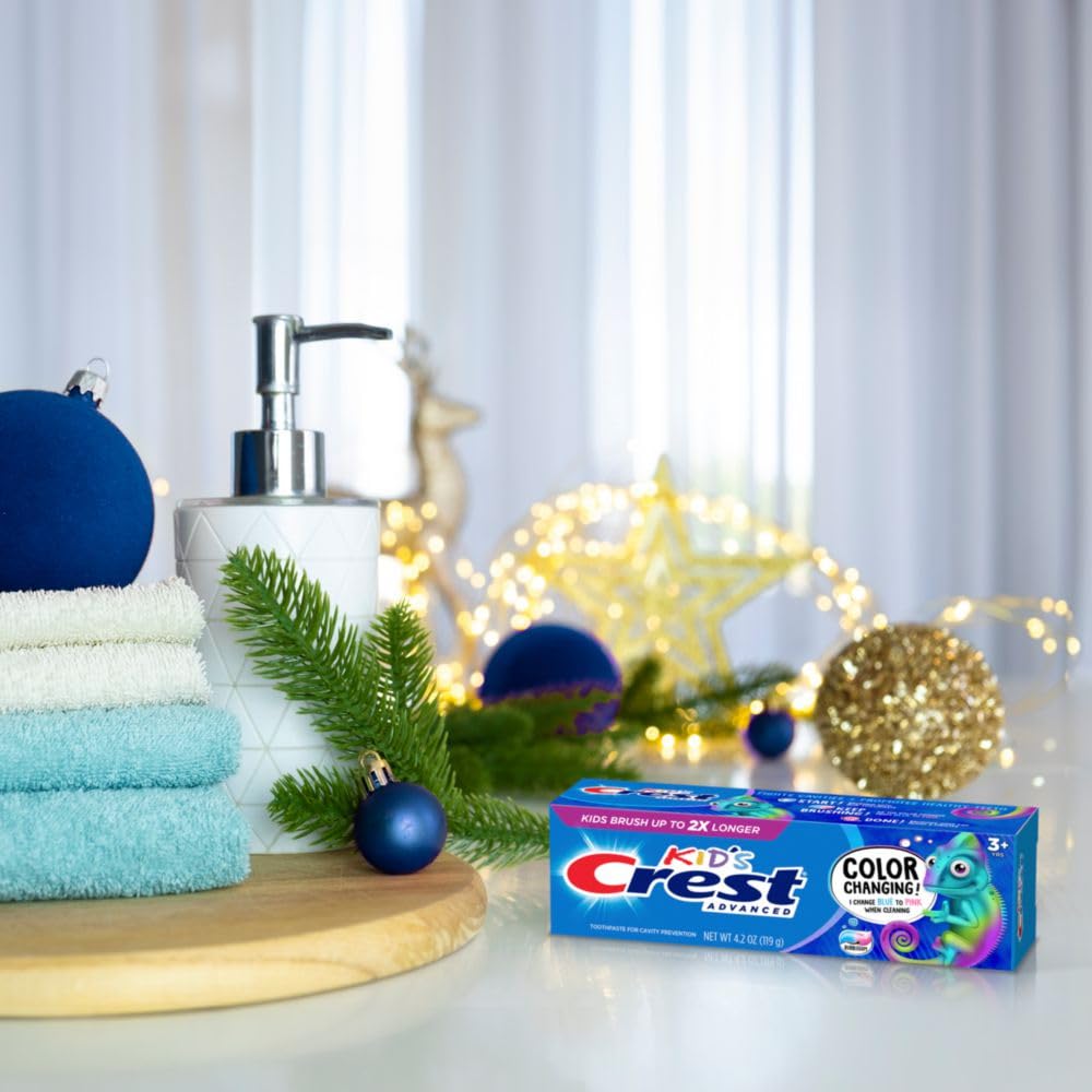 Crest Kid's Fluoride Toothpaste – 2-Minute Visual Timer That Builds Consistent Brushing Habits