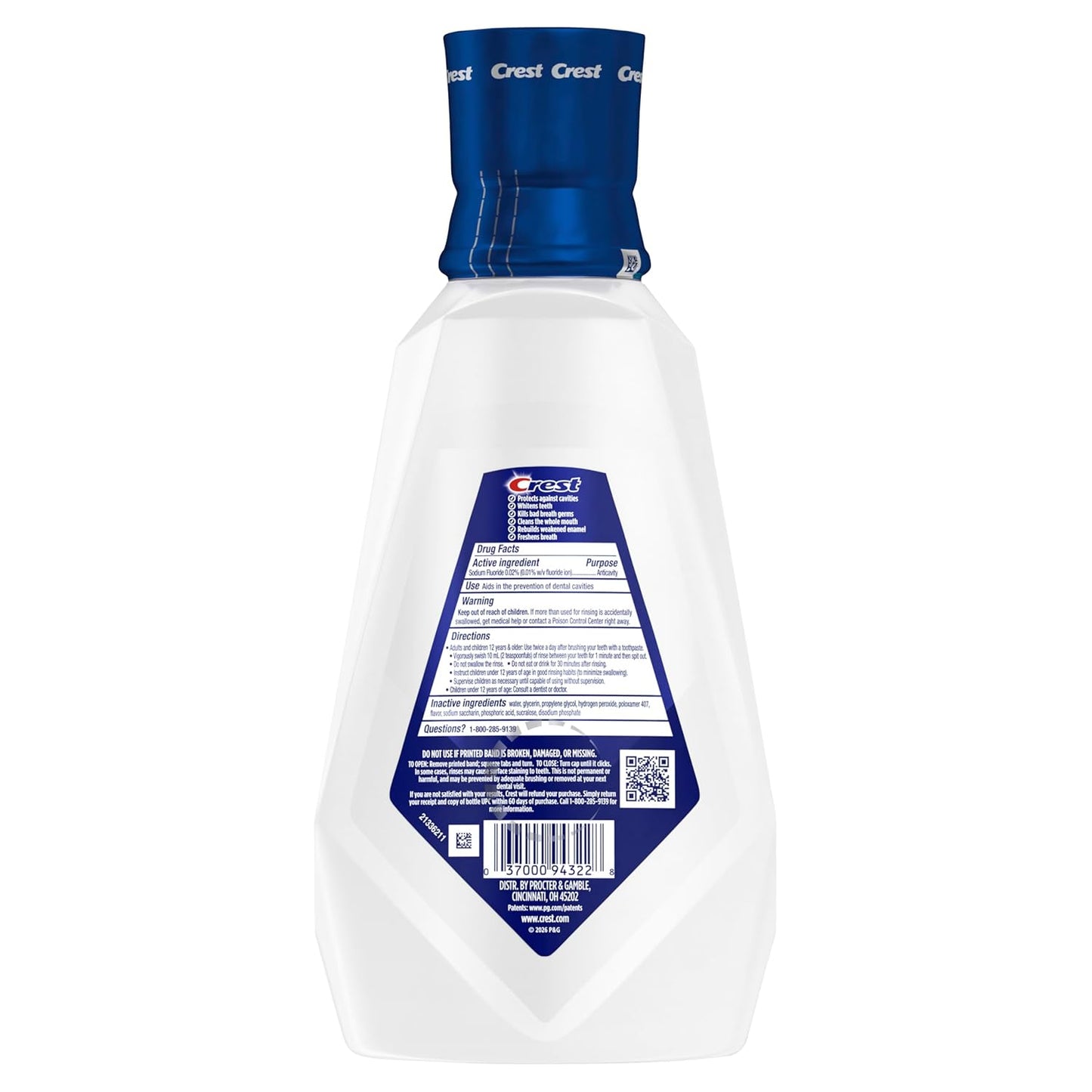 Crest Pro-Health Advanced Mouthwash – Clean Alcohol-Free Formula for Effortless Daily Use