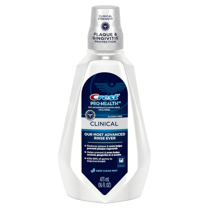 Crest Pro-Health Clinical Mouthwash – Safe Alcohol-Free Formula for Families & Everyday Use