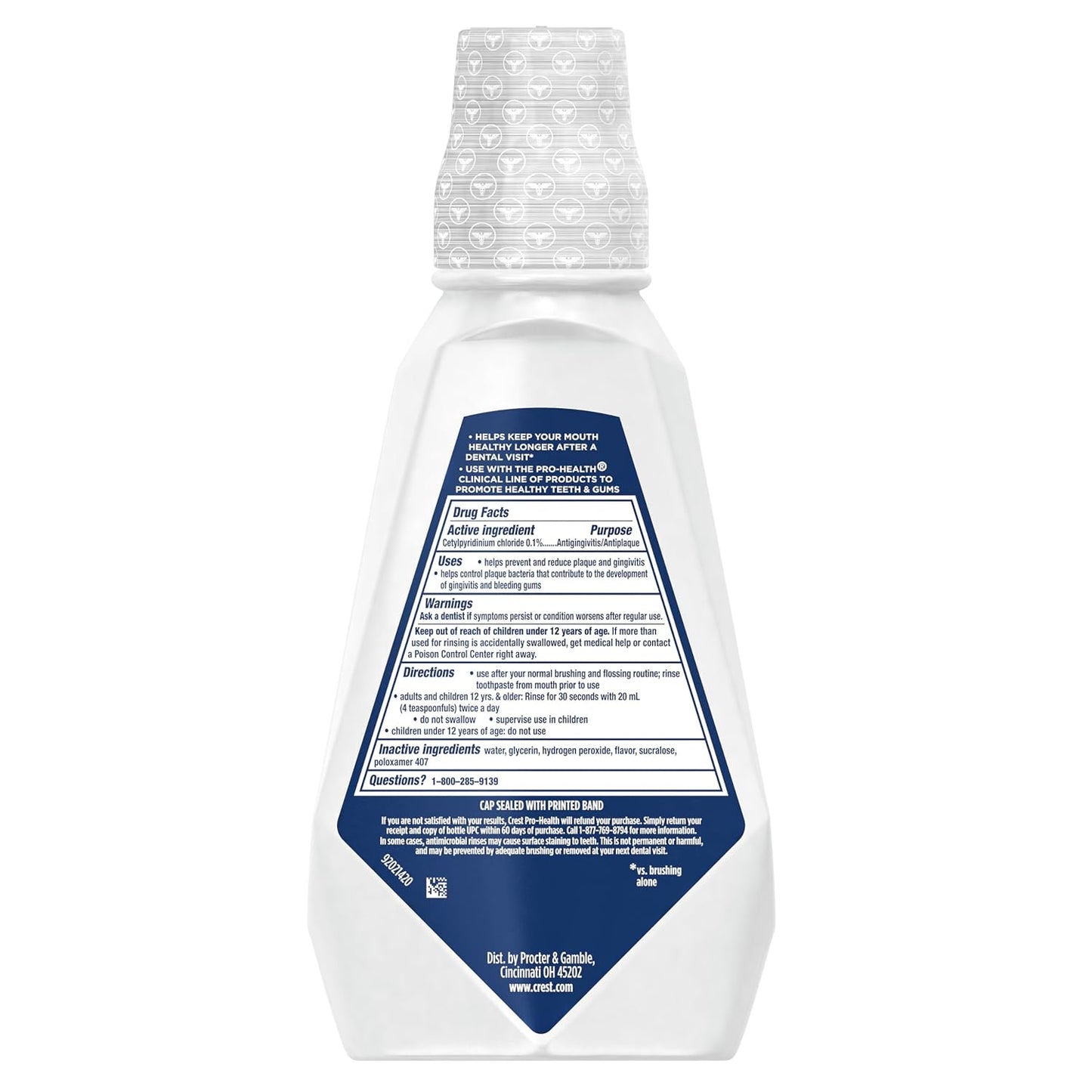 Crest Pro-Health Clinical Mouthwash – Safe Alcohol-Free Formula for Families & Everyday Use
