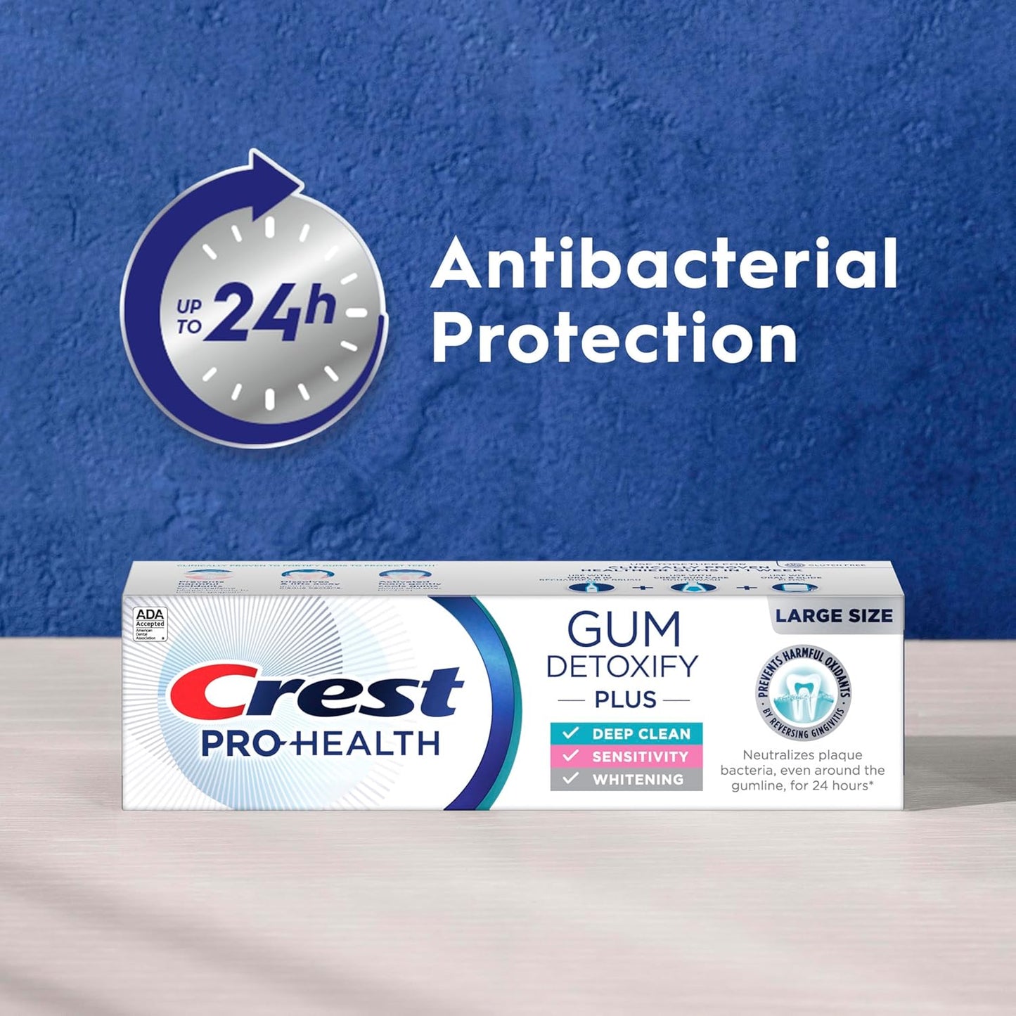 Crest Pro-Health Gum Detoxify Plus – Dentist-Trusted Antibacterial Toothpaste, Kid-Safe, 3-Pack