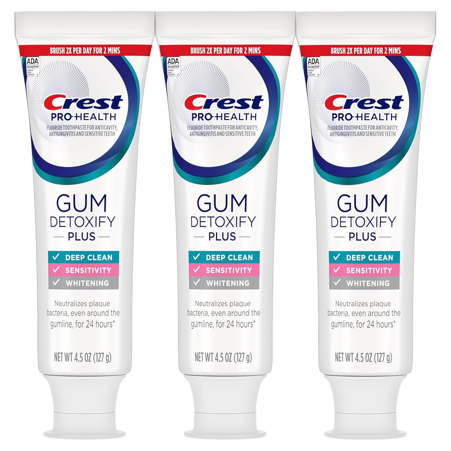 Crest Pro-Health Gum Detoxify Plus – Nightly Gum Healing Ritual, 3-Pack for Consistent Care