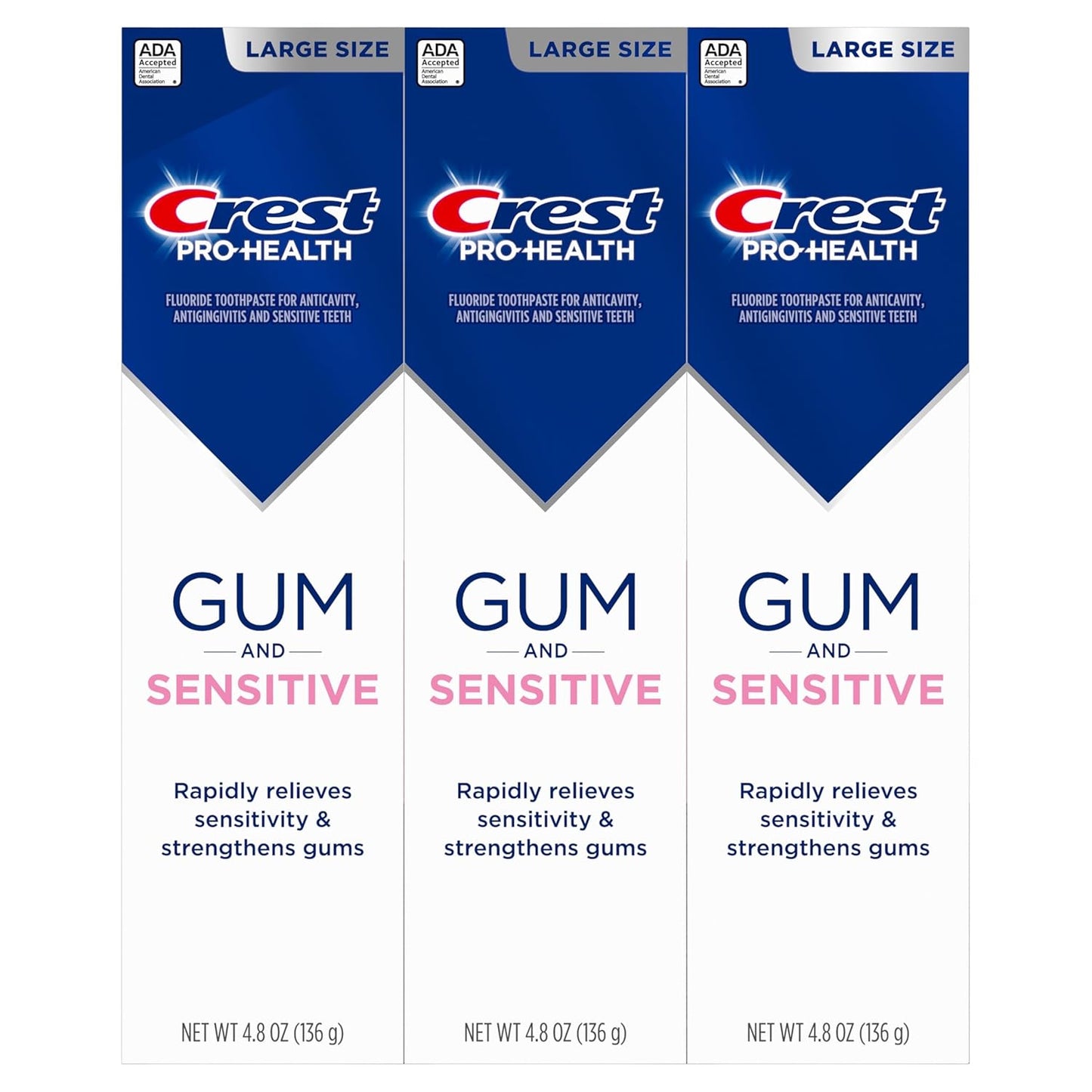 Crest Sensitive & Gum Toothpaste 3-Pack – Nighttime Oral Care Ritual for Calm, Healthy Mornings