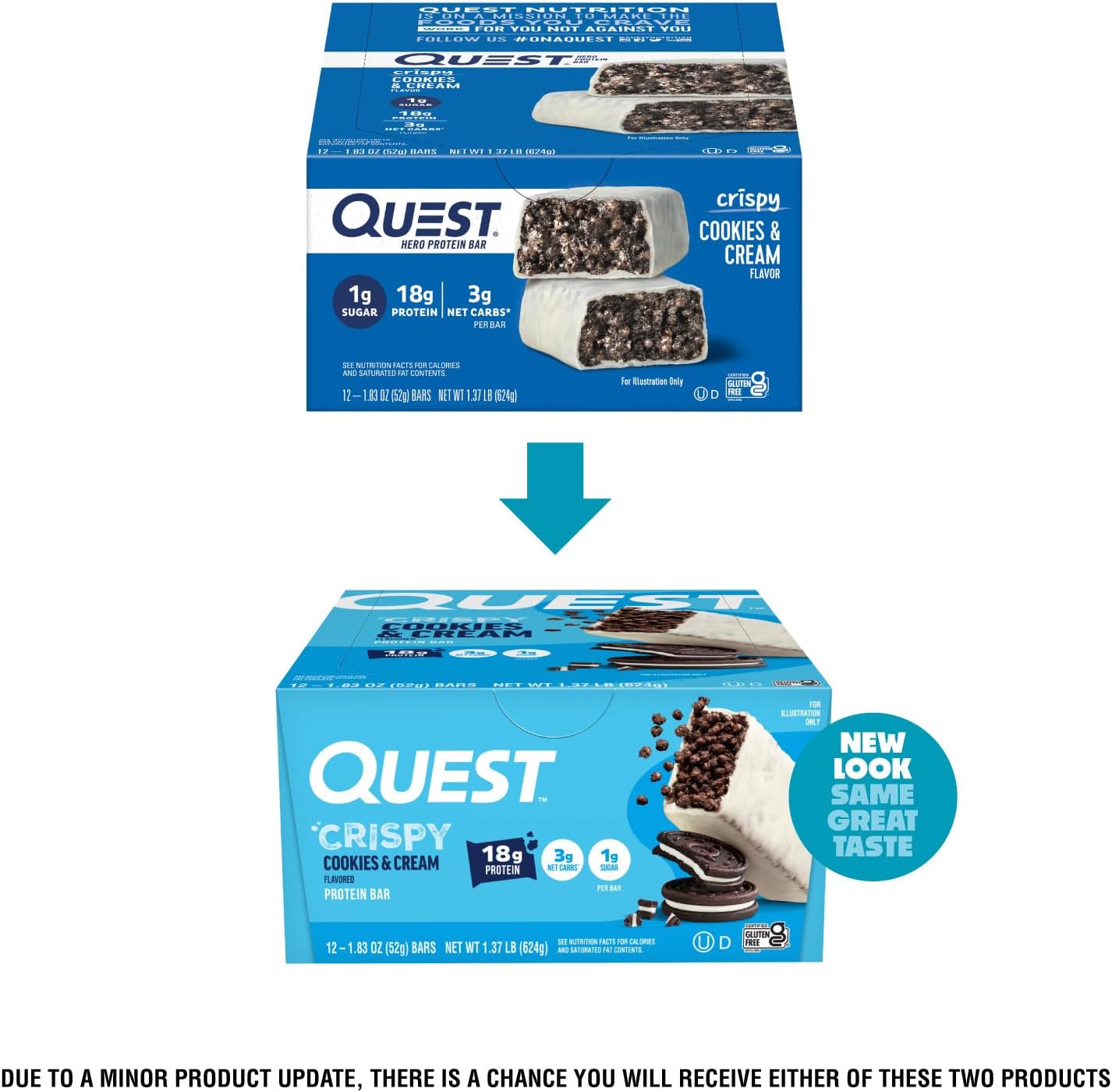 crispy chocolatey crispies inside a sweet creamy coating for cookies & cream flavor