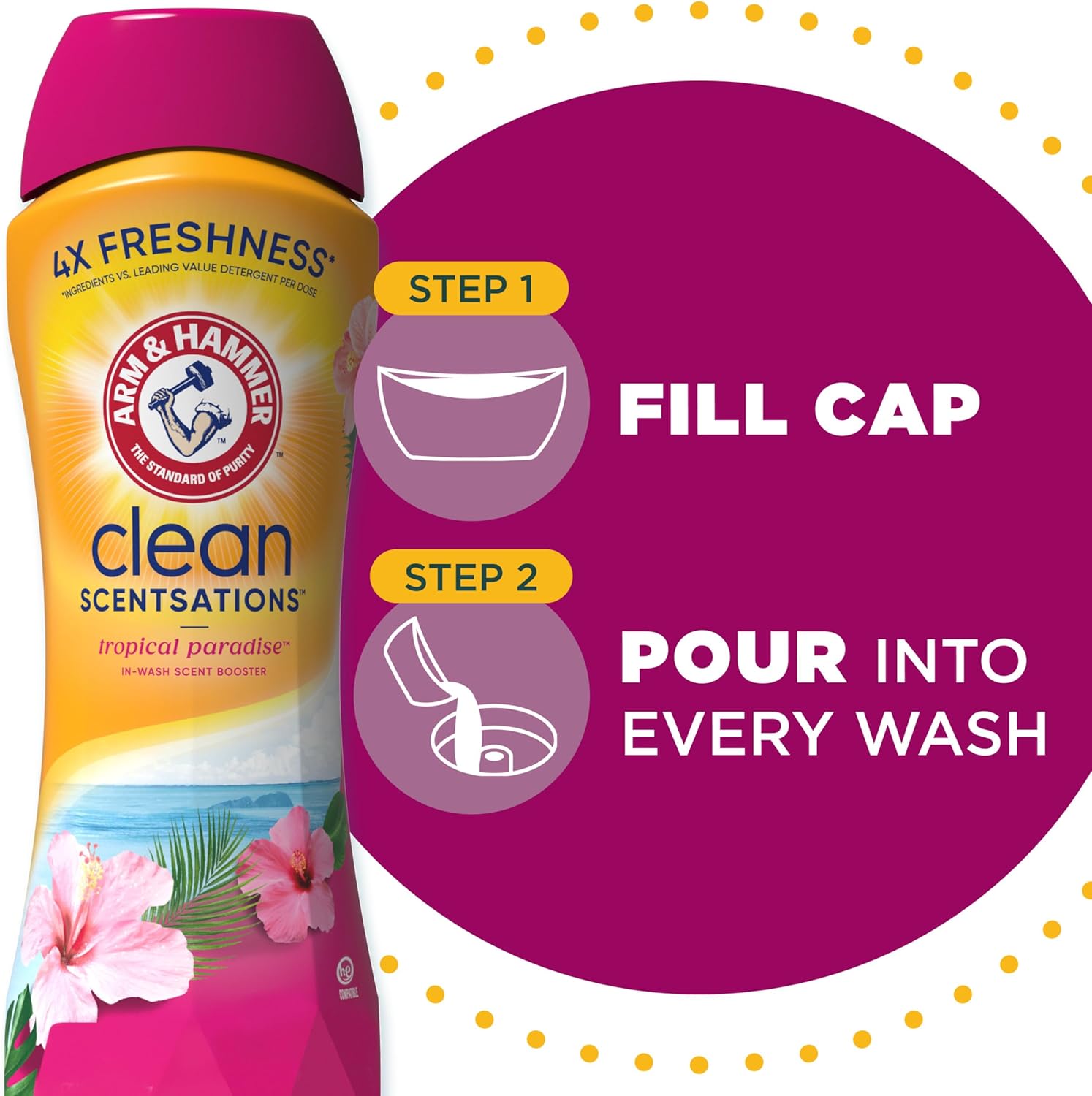 cruelty-free / not tested on animals, safe for all colors, washable fabrics, and load types