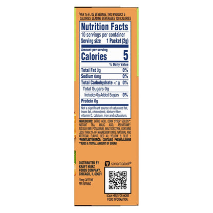 Crystal Light Drink Mix Peach Iced Tea – 120 Packets for Mindful Hydration Routines and Guilt-Free Self-Care