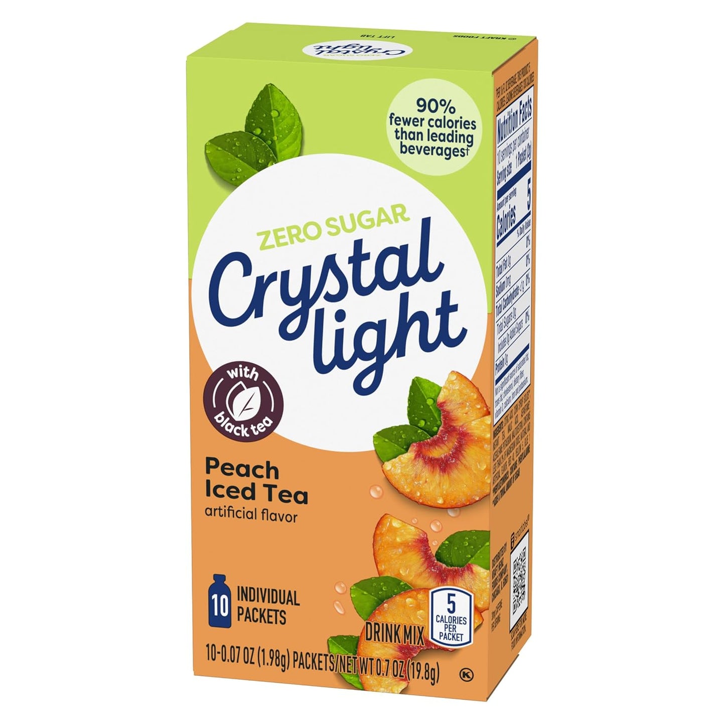 Crystal Light Drink Mix Peach Iced Tea – 120 Packets for Mindful Hydration Routines and Guilt-Free Self-Care