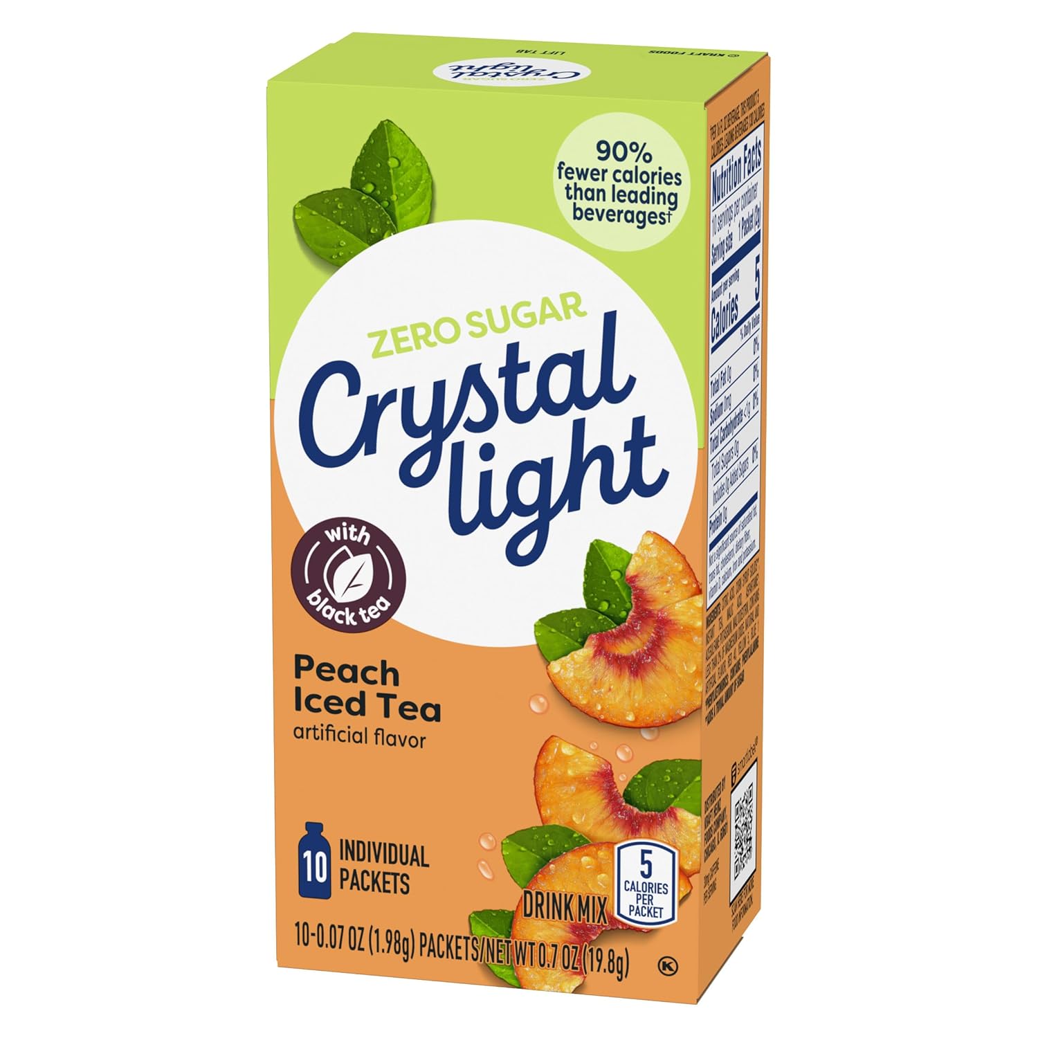 Crystal Light Drink Mix Peach Iced Tea – 120 Packets for Mindful Hydration Routines and Guilt-Free Self-Care