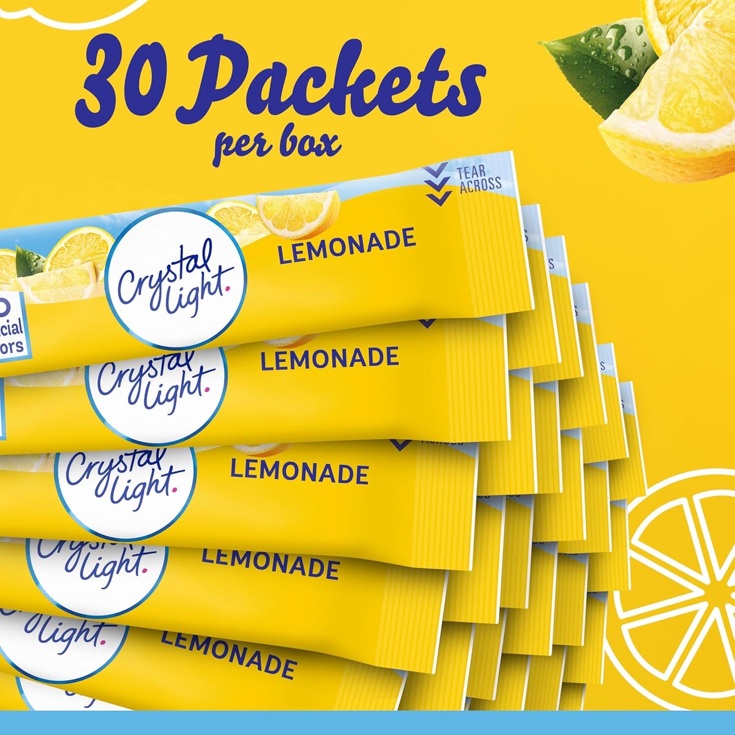 Crystal Light Lemonade Powdered Drink Mix – Zero-Sugar Daily Hydration for Calorie-Conscious Wellness Routines, 120 On-the-Go Packets