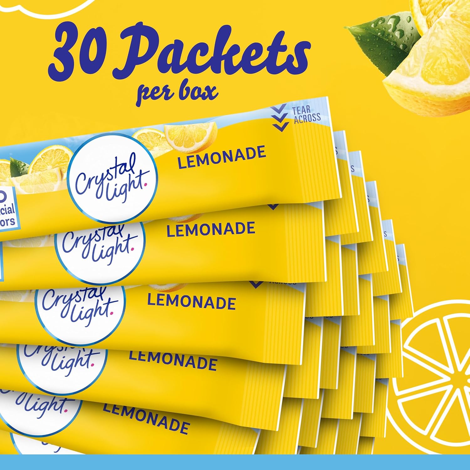 Crystal Light Lemonade Powdered Drink Mix – Zero-Sugar Daily Hydration for Calorie-Conscious Wellness Routines, 120 On-the-Go Packets