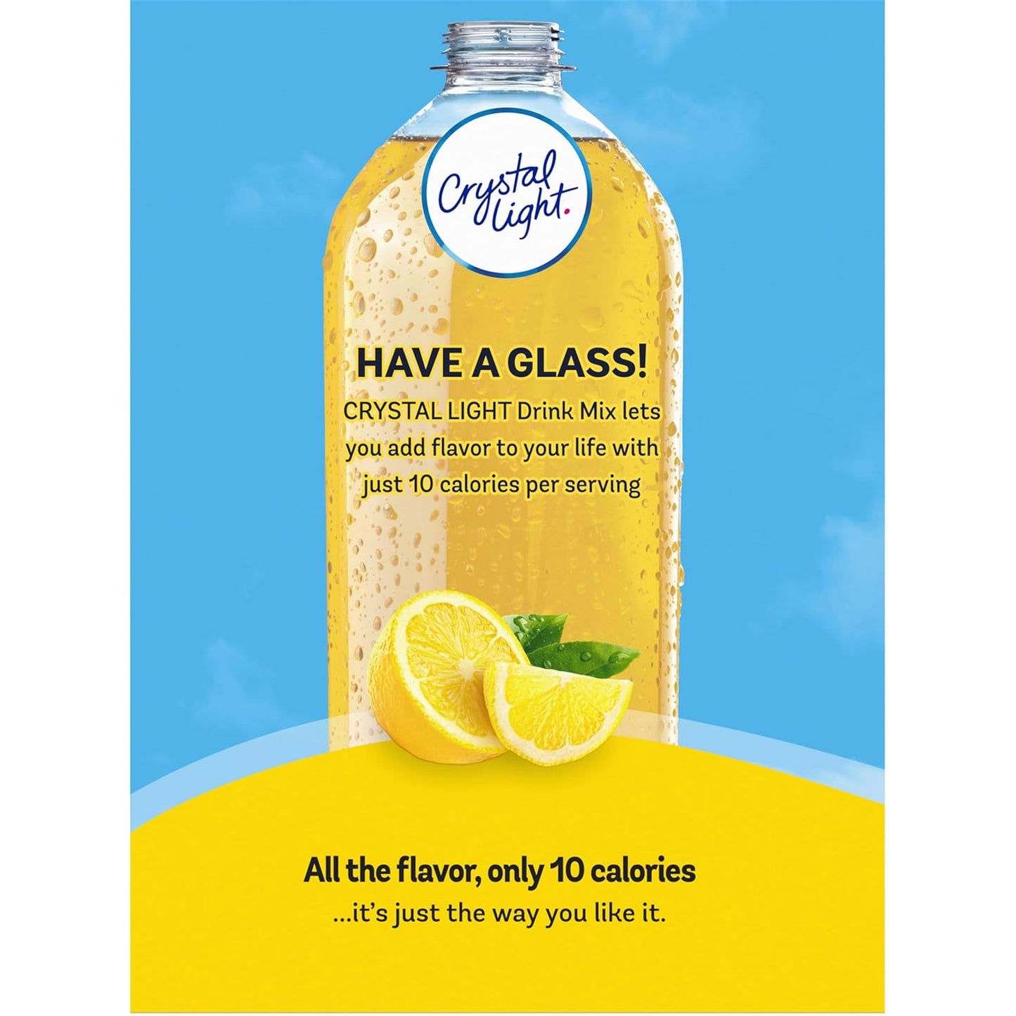 Crystal Light Lemonade Powdered Drink Mix – Zero-Sugar Daily Hydration for Calorie-Conscious Wellness Routines, 120 On-the-Go Packets