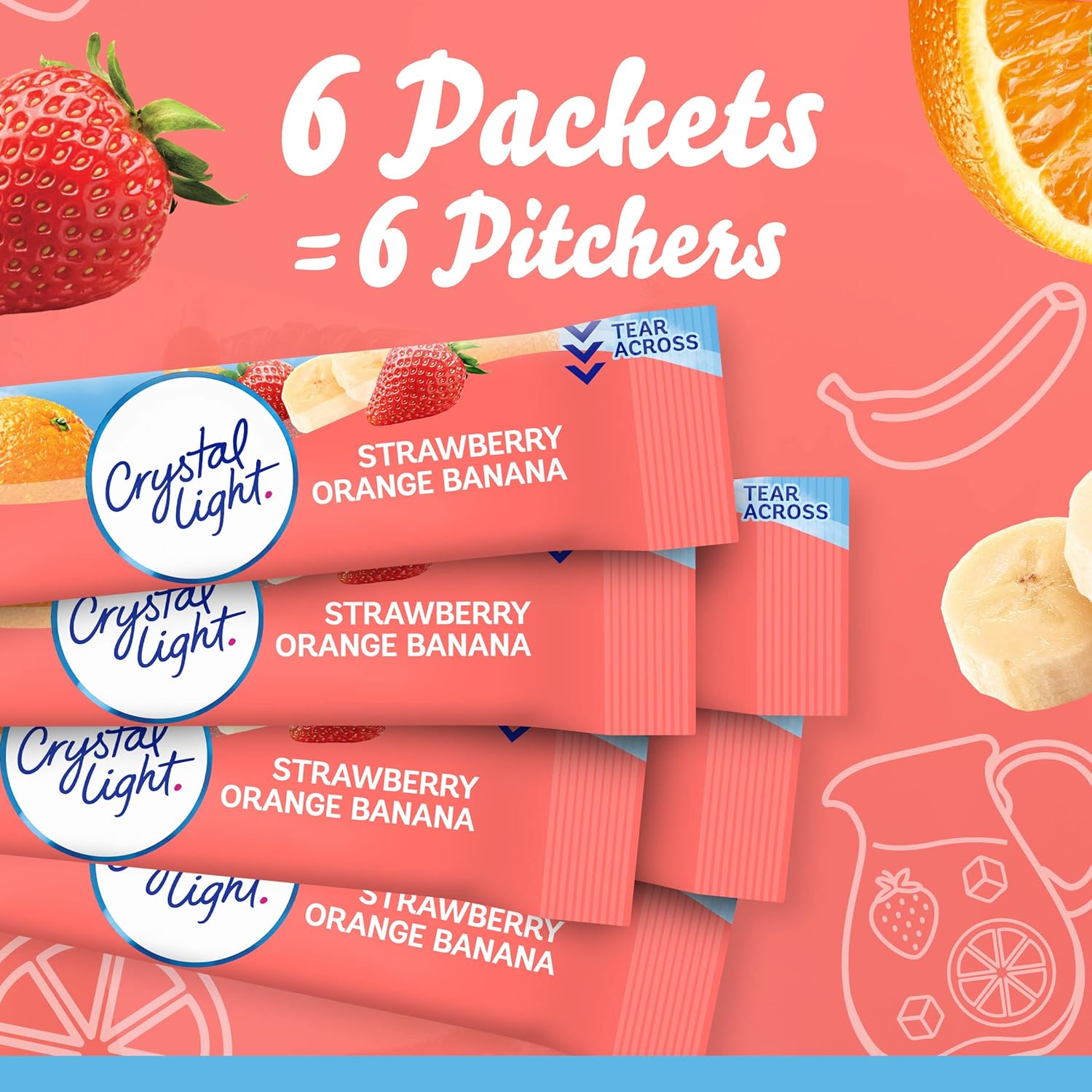 Crystal Light Strawberry Orange Banana Sugar Free Drink Mix – Office Break Room Hydration for Focused Workdays