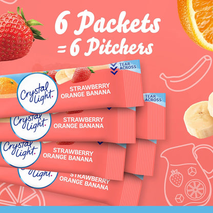 Crystal Light Strawberry Orange Banana Sugar Free Drink Mix – Office Break Room Hydration for Focused Workdays