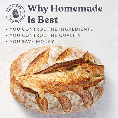 Cultures for Health San Francisco Sourdough Starter – Beginner Friendly Starter for the Shared Family Kitchen