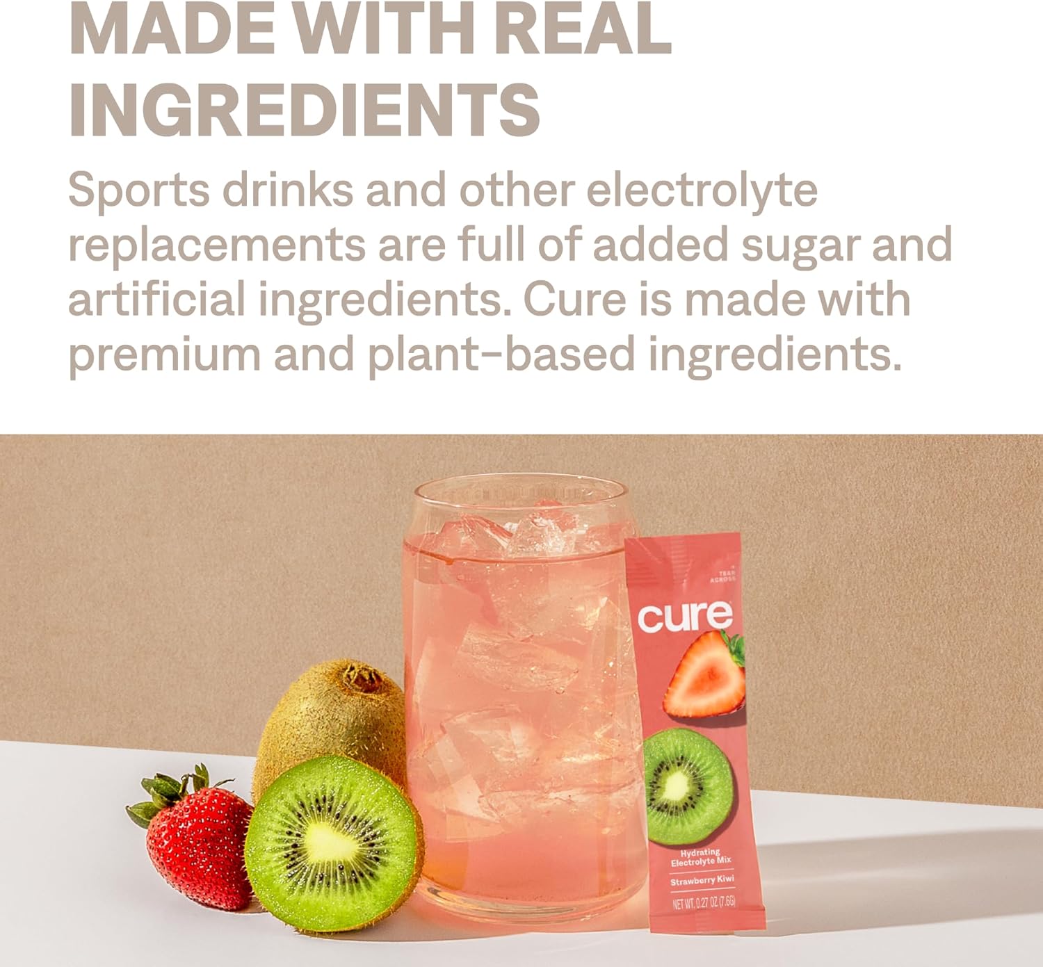 Cure Hydration Plant-Based Electrolyte Powder – Morning Hydration Ritual for Self-Care and Mindful Living