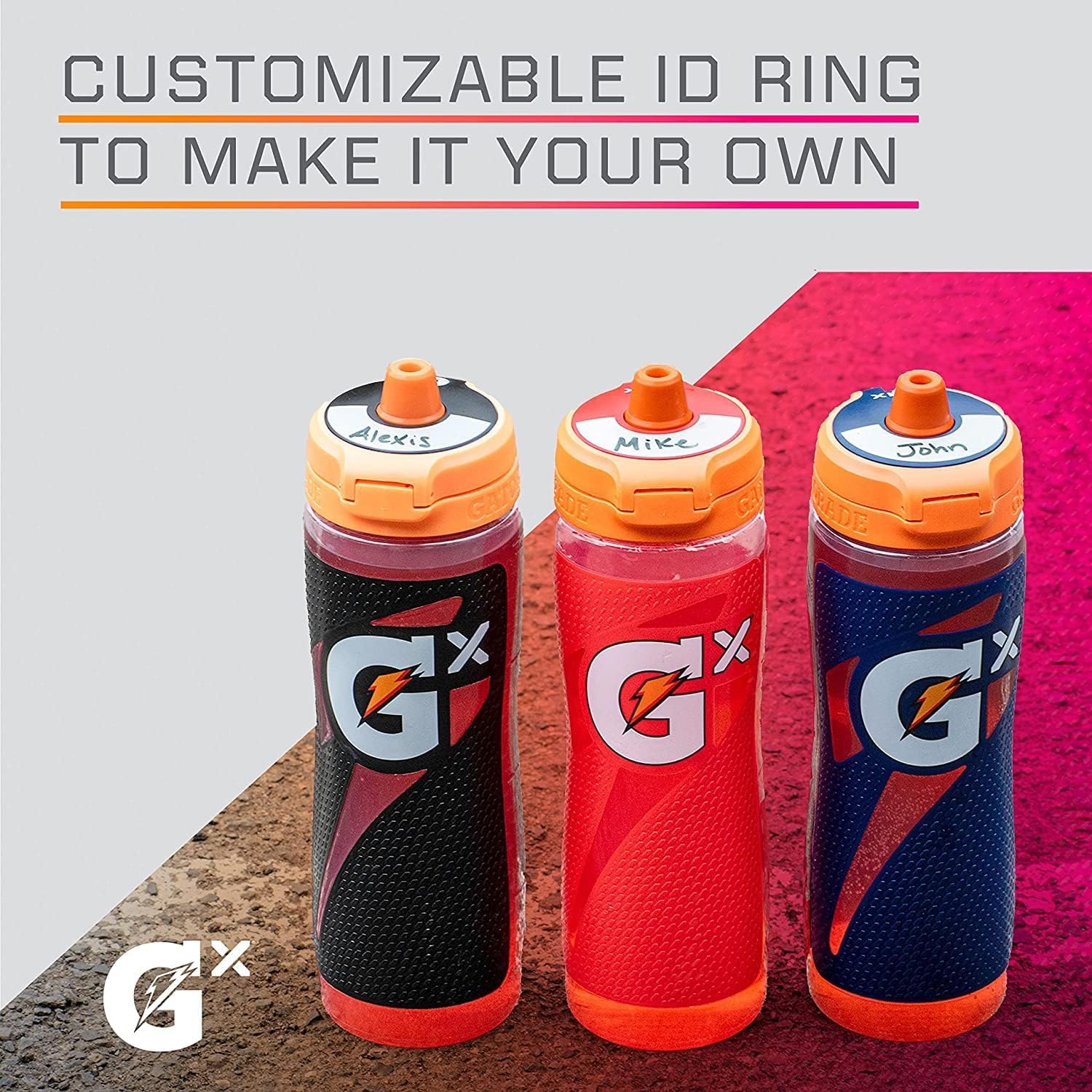 customizable id ring on the cap for personalization or name labeling
