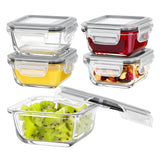 Vtopmart Snap-Hinged Glass Food Containers in Neutral Tones – Intentional Fridge Organization for Less-Is-More Homes