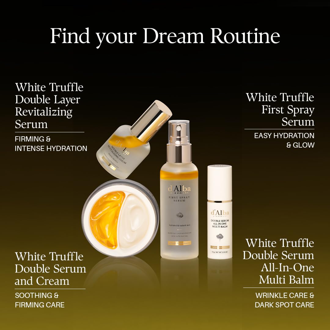 d'alba Piedmont White Truffle Double Serum Balm – Thoughtful Birthday Gift for Her, Vegan Anti-Aging Stick