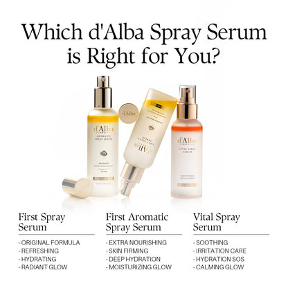 d'alba Piedmont White Truffle First Spray Serum – Italian Luxury Face Mist for Vanity Counter, Hydrating Glow Primer