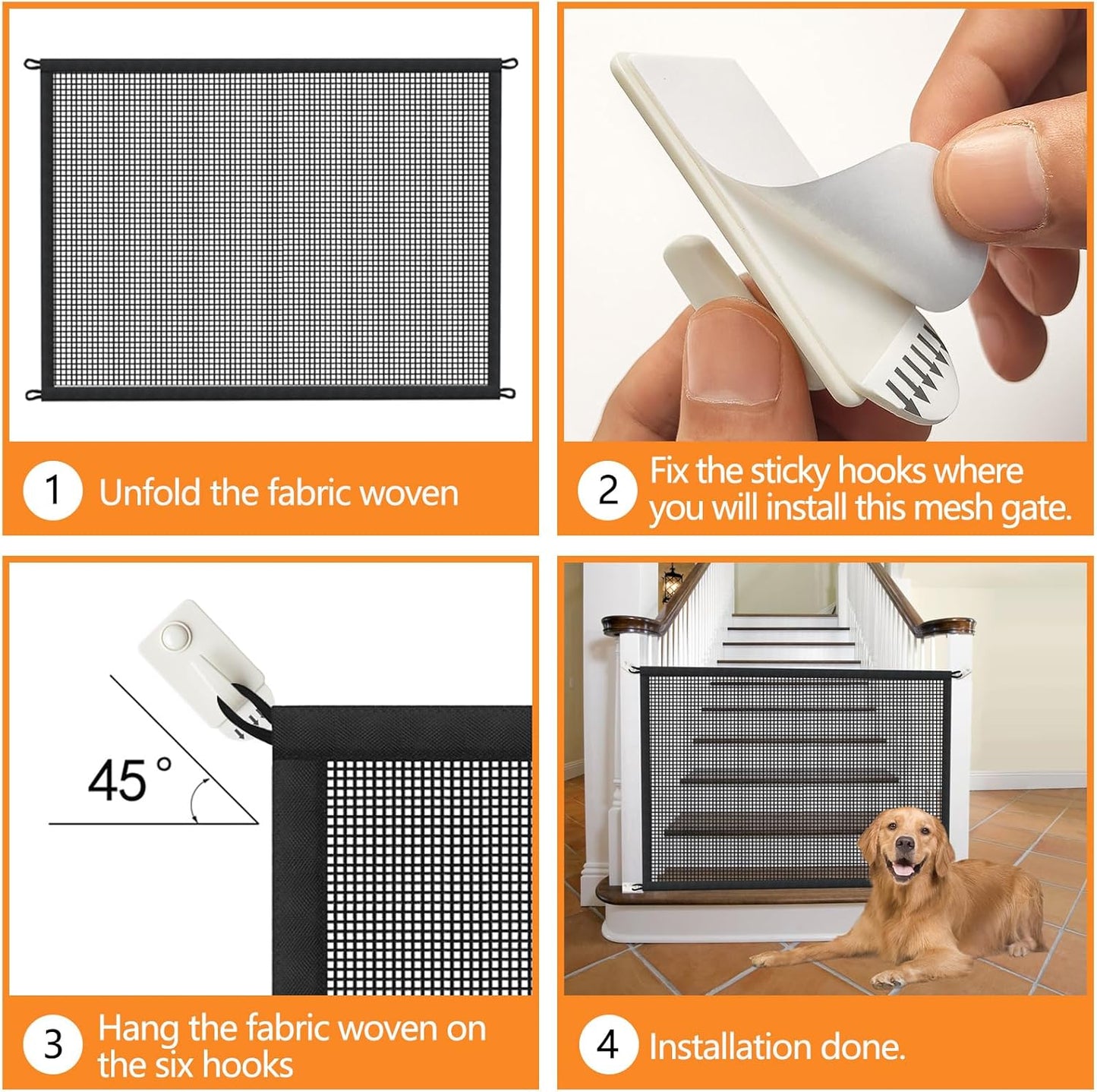 damage-free tape suitable for flat, solid walls and wooden railings