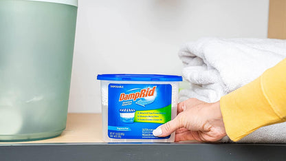 DampRid Fragrance Free Disposable Moisture Absorber 10.5 oz 3 Pack – Flameless Nursery Dehumidifier for Kid and Pet Households